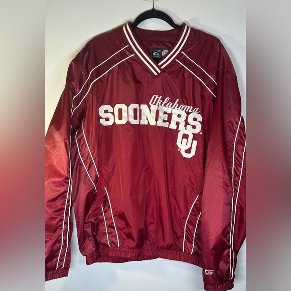 Oklahoma Sooners Red Pullover Jacket. Size XL. - Picture 1 of 11